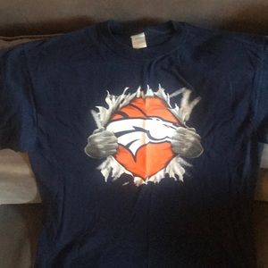 Navy Blue Denver Broncos T-shirt